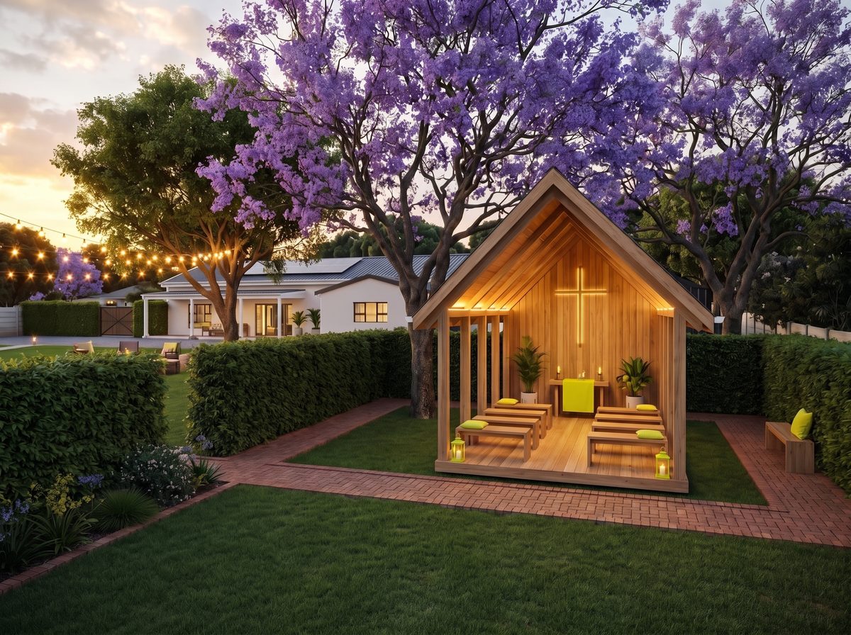 The Chapel under the jacaranda (indicative render)